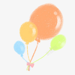 蜡笔气球A卡通素材素材