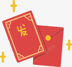 可爱喜庆春节贴纸红包PNG素材