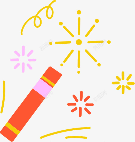 手绘彩色可爱牛年贴纸烟花PNGpng免抠素材_88icon https://88icon.com 手绘 彩色 可爱 牛年 贴纸 烟花