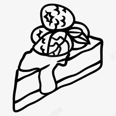 白巧克力覆盆子面包房蛋糕图标