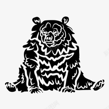 月亮熊动物黑熊图标