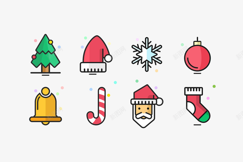 Christmasicons卡通扁平png免抠素材_88icon https://88icon.com 卡通 扁平