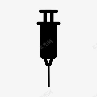 医疗设备展板注射器健康医院图标