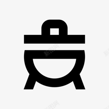 煎饼锅烹饪锅烤架户外烹饪图标