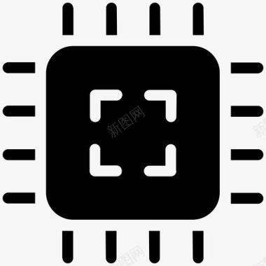 芯片电路板电脑图标