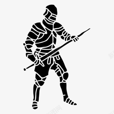 防护骑士盔甲骑士骑士精神战士图标