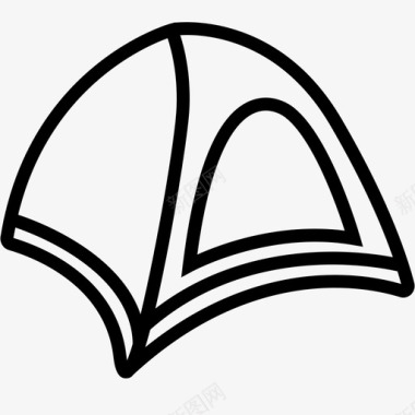 帐篷兜帽攀岩设备图标