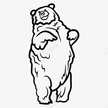 哺乳动物科迪亚克熊动物灰熊图标