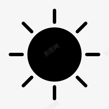 光线笔刷太阳亮度照明图标