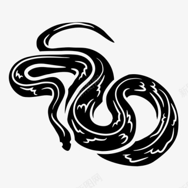 黑奶蛇动物爬行动物图标
