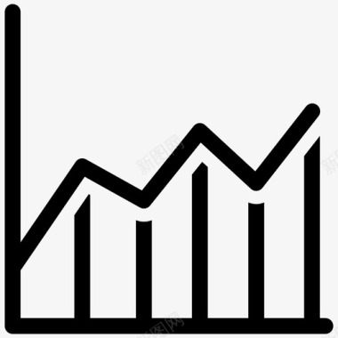 收益稳健图收益线图标