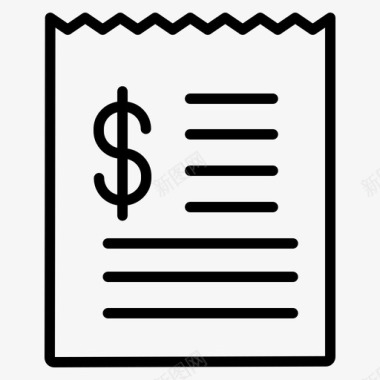 收款收据收据银行单据票据图标