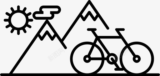 骑自行车骑山地车山地车图标
