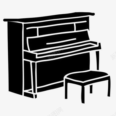 钢琴钢琴古典乐器图标