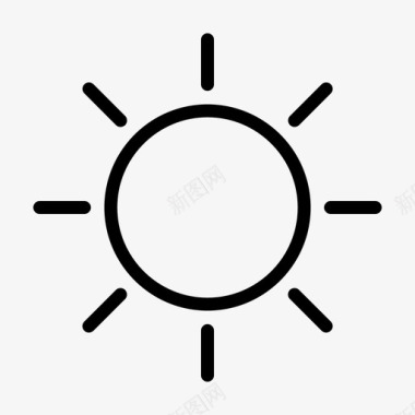 光线笔刷太阳亮度照明图标