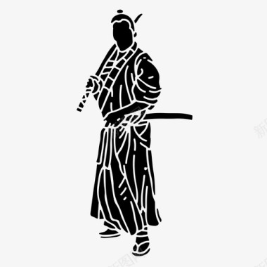 浪人战士武士图标