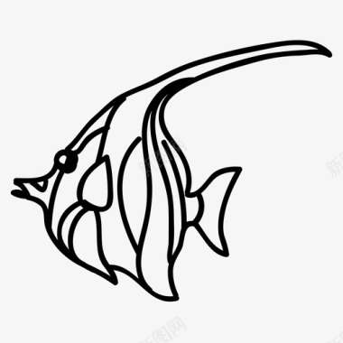 矢量鱼鱼水生动物海洋图标