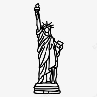 自由女神像美国世界奇迹图标