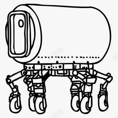 科幻宇宙飞船宇宙飞船汽车探索图标