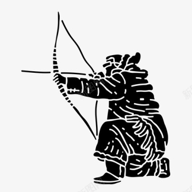 丘比特弓箭狩猎弓箭手爱斯基摩人图标