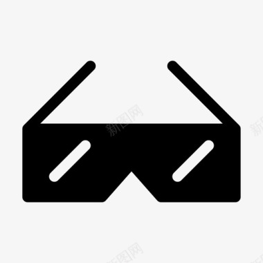 科技化3d眼镜立体化娱乐化图标