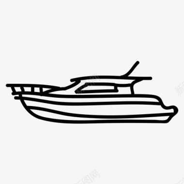 游艇船交通工具图标