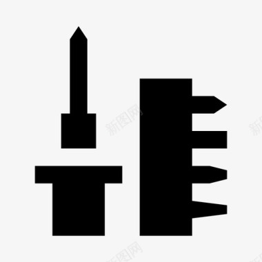 录制带带喷嘴螺丝刀设备维修工具图标