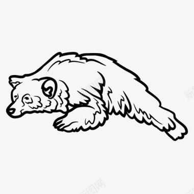 棕熊动物灰熊图标