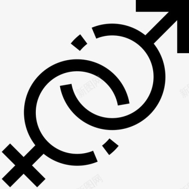 男女星座交叉性别图标