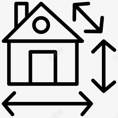 小房子免抠房子大小房地产房地产第二卷图标
