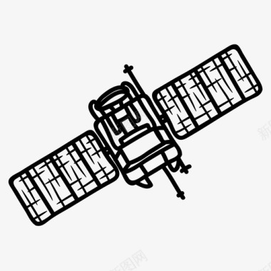 卫星卫星通讯轨道器图标