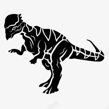 爬行动物厚头龙动物恐龙图标