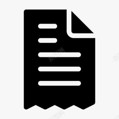 收据收据帐单电子商务图标