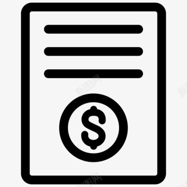 收据收据帐单发票图标