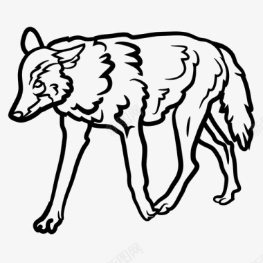 动物园红狼动物狗图标
