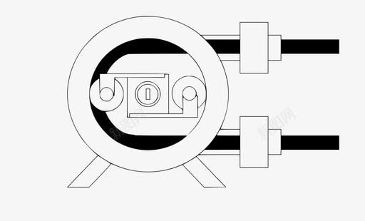 机械大脑蠕动泵流量流体图标