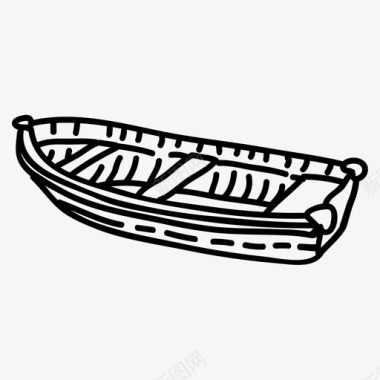 矢量鱼船鱼运输图标