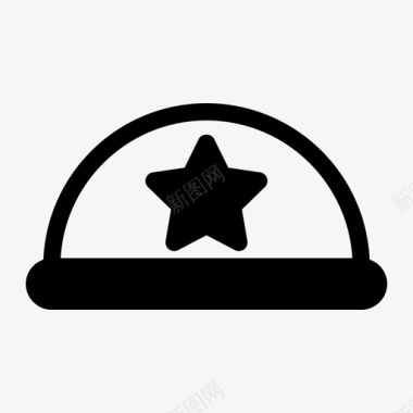 头盔帽子军人图标