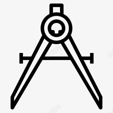 学校建筑矢量图分频器建筑师罗盘图标