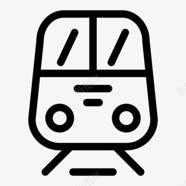 公共标识红地铁公共铁路图标