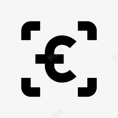 火焰欧元图标货币欧元选定货币图标