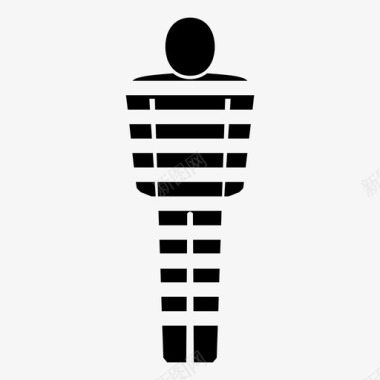仆人囚犯被捆绑的人图标