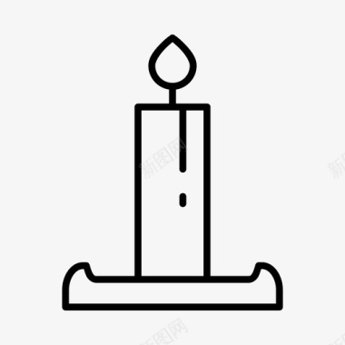 火焰图标蜡烛火焰辉光图标