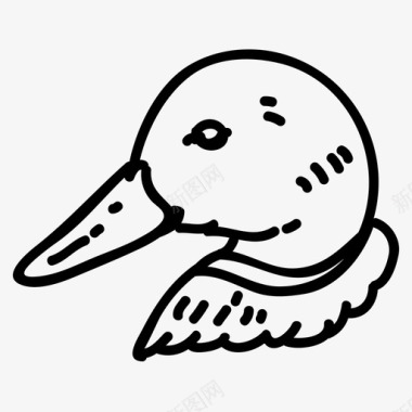 欧亚水鸭动物鸟类图标