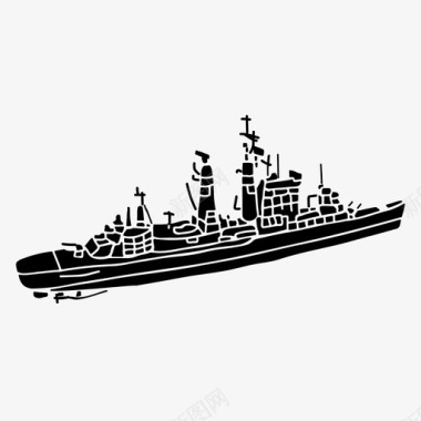 军舰海军军舰船图标