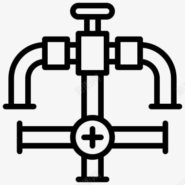 气管天然气管道工业和建筑第1卷图标