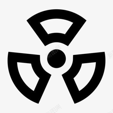 放射性核能原子能辐射图标
