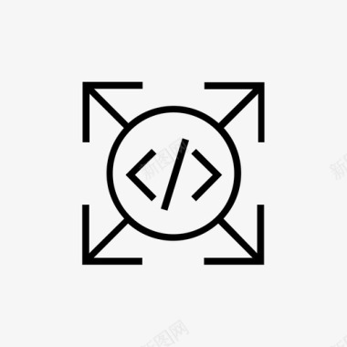 HTML代码部署代码开发图标