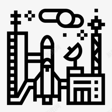 空间站位置宇宙飞船图标