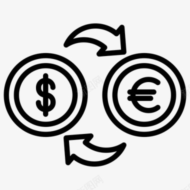 欧元图标货币兑换银行美元图标